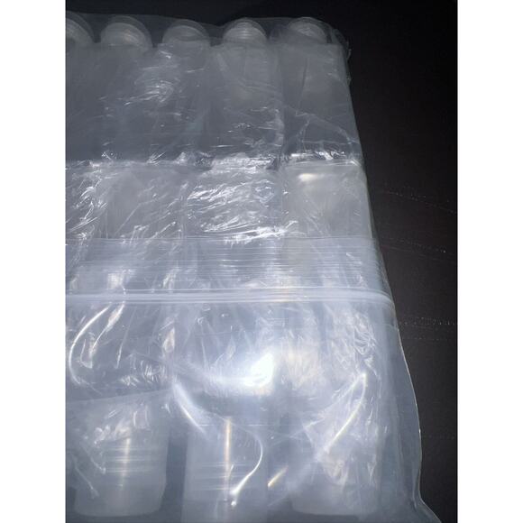 2 OZ Refillable Travel Bottle Flip Top Cap Liquids Gels Empty Bottles BULK X 12 - Picture 3 of 4